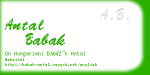 antal babak business card